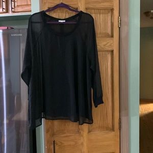 Sheer long sleeved blouse